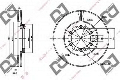 DJ PARTS bd1242 -  Тормозной диск